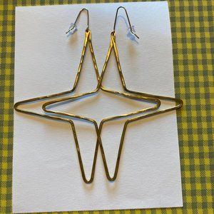 Earrings, Large, Brass colour